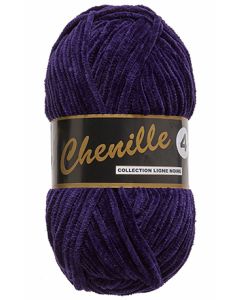 Pelote 50 grammes CHENILLE 4 coloris 064 violet foncé