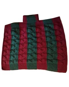 Poncho taille unique adulte réf 11564 coloris bordeaux et vert