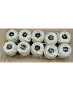 lot de 10 bobines de 20 grammes coton mercerisé 50 coloris jaune pale 326