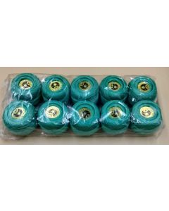 lot de 10 bobines de 20 grammes coton mercerisé 50 coloris vert 720