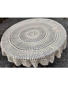 Nappe en coton n&deg;5 en kit &agrave; crocheter ou d&eacute;j&agrave; crochet&eacute;e main
