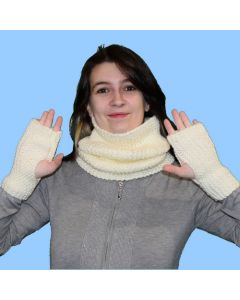 APPRENDRE A TRICOTER - kit niveau 1 - snood et mitaines