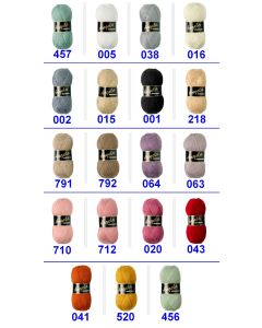 500 grammes - Lammy Yarns - Angela uni - laine et acrylique - aig 4