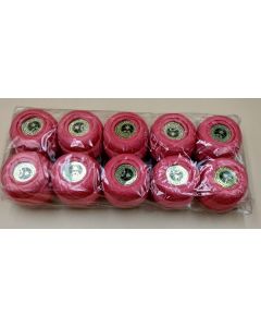 lot de 10 bobines de 20 grammes coton mercerisé 50 coloris rouge 110
