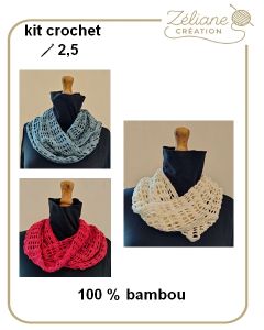 Kit crochet 2026 n°2 -  tour de cou en bambou