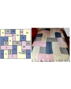 Kit tricot dessus de lit patchwork 2 personnes en Canada