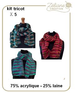 Kit tricot 2026 n°2 - Echarpe taille adulte