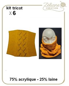 Snood Comfort6 point 280 en kit à tricoter ou déjà tricoté main