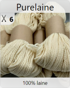 Echeveau de 200 grammes - 100% laine naturelle