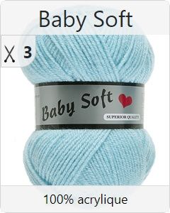 pelote de 50 g Baby soft uni de Lammy