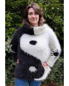 Pull zen en soft fun taille unique adulte en kit ou d&eacute;j&agrave; tricot&eacute; main