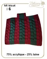Poncho droit taille unique adulte en kit à tricoter ou déjà tricoté main
