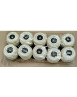 lot de 10 bobines de 20 grammes coton mercerisé 50 coloris jaune pale 326