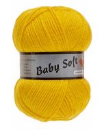 pelote 50 g Baby soft uni de Lammy 371 jaune genêt 