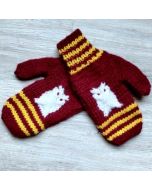 Kit tricot 9218 - moufles hibou blanc 2 ans à 10 ans