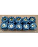 lot de 10 bobines de 20 grammes coton mercerisé 50 coloris bleu 552