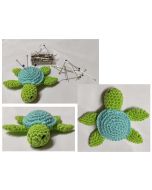 pique épingles tortue crocheté main