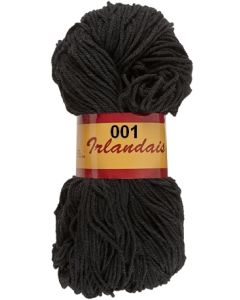 écheveau de 200 g irlandais de lammy coloris 001 noir