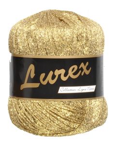 pelote de 25 g de fil à tricoter Lurex coloris or 02