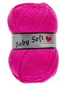 pelote 50 g Baby soft uni de Lammy 020 rose fuschia flashy