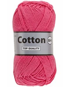 pelote 50 g Coton 8/4 coloris rose vif 020