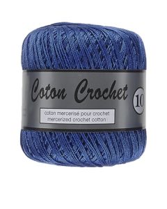 Pelote de 50 g de coton mercerisé n°10 bleu 022