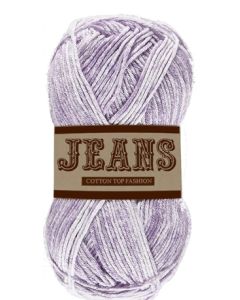 Pelote 50 g Jeans 100% coton coloris jeans violet clair 03