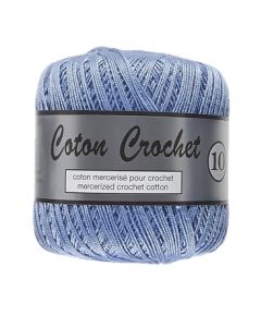 Pelote de 50 g de coton mercerisé n°10 bleuet 040