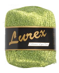 pelote de 25 g de fil à tricoter Lurex coloris vert 07