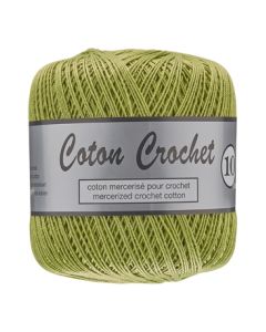 Pelote de 50 g de coton mercerisé n°10 vert mousse 071
