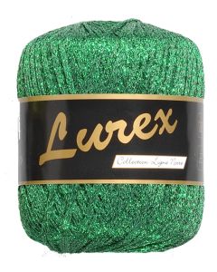 pelote de 25 g de fil à tricoter Lurex coloris vert gazon 08