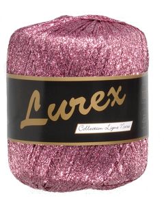 pelote de 25 g de fil à tricoter Lurex coloris vieux rose 09