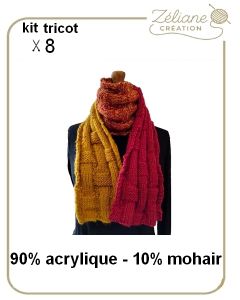 Echarpe Comfort Line en kit ou déjà tricotée main