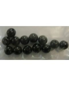 12 perles synthétiques 6 mm coloris noir