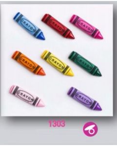 lot de 8 boutons crayon decors paritys réf 1303