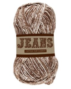 Pelote 50 g Jeans 100% coton coloris marron 13