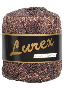 pelote de 25 g de fil à tricoter Lurex coloris marron 15