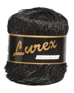 pelote de 25 g de fil à tricoter Lurex coloris noir 17