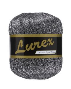 pelote de 25 g de fil à tricoter Lurex coloris gris 19