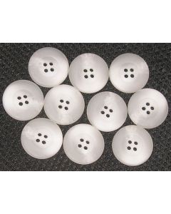 Lot de 10 boutons plastique blanc marbré 25 mm