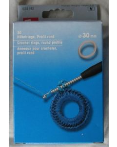 30 anneaux plastiques 30 mm à crocheter