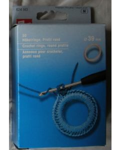 30 anneaux plastiques 39 mm à crocheter