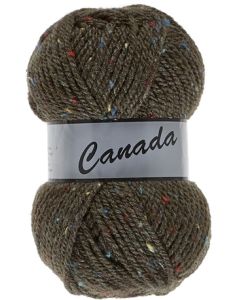 pelote 50 g canada tweed de lammy 310 vert foncé moucheté 