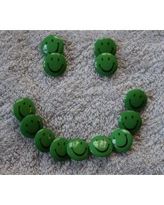 bouton smiley 20 mm coloris vert