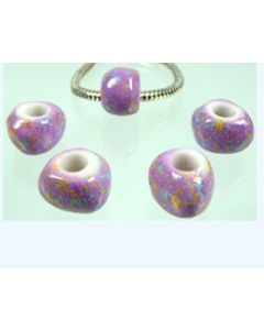10 perles triangles 15 x 11 mm - trou 6 mm lilas bleu 