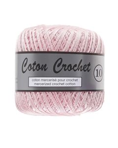 Pelote de 50 g de coton mercerisé n°10 rose clair 370