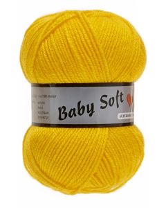 pelote 50 g Baby soft uni de Lammy 371 jaune genêt 