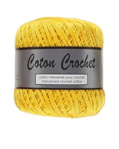 Pelote de 50 g de coton mercerisé n°10 jaune vif 371