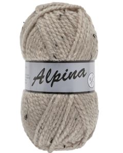 pelote 100 g Alpina6 de Lammy coloris 410 grège tweed