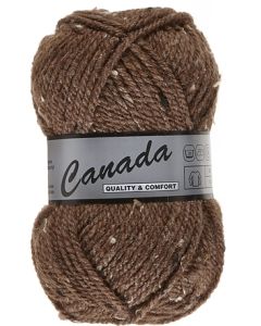 pelote 50 g canada tweed de lammy 415 chocolat moucheté